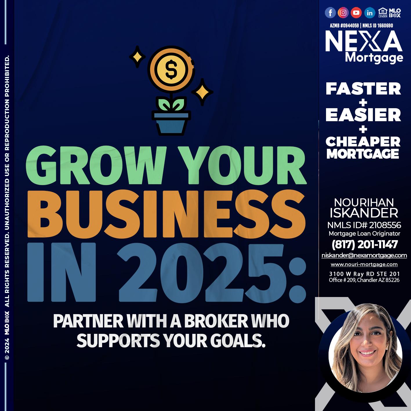 GROW YOUR BUSINESS - Nourihan Iskander -Mortgage Loan Originator