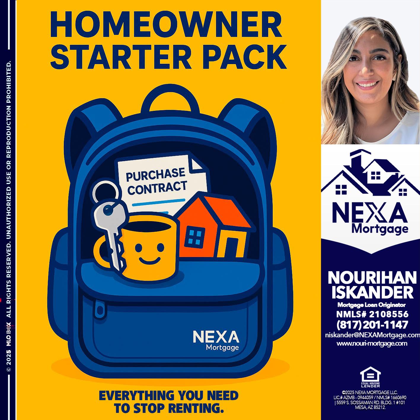 NEED A HOMEOWNER PACK.. - Nourihan Iskander -Mortgage Loan Originator