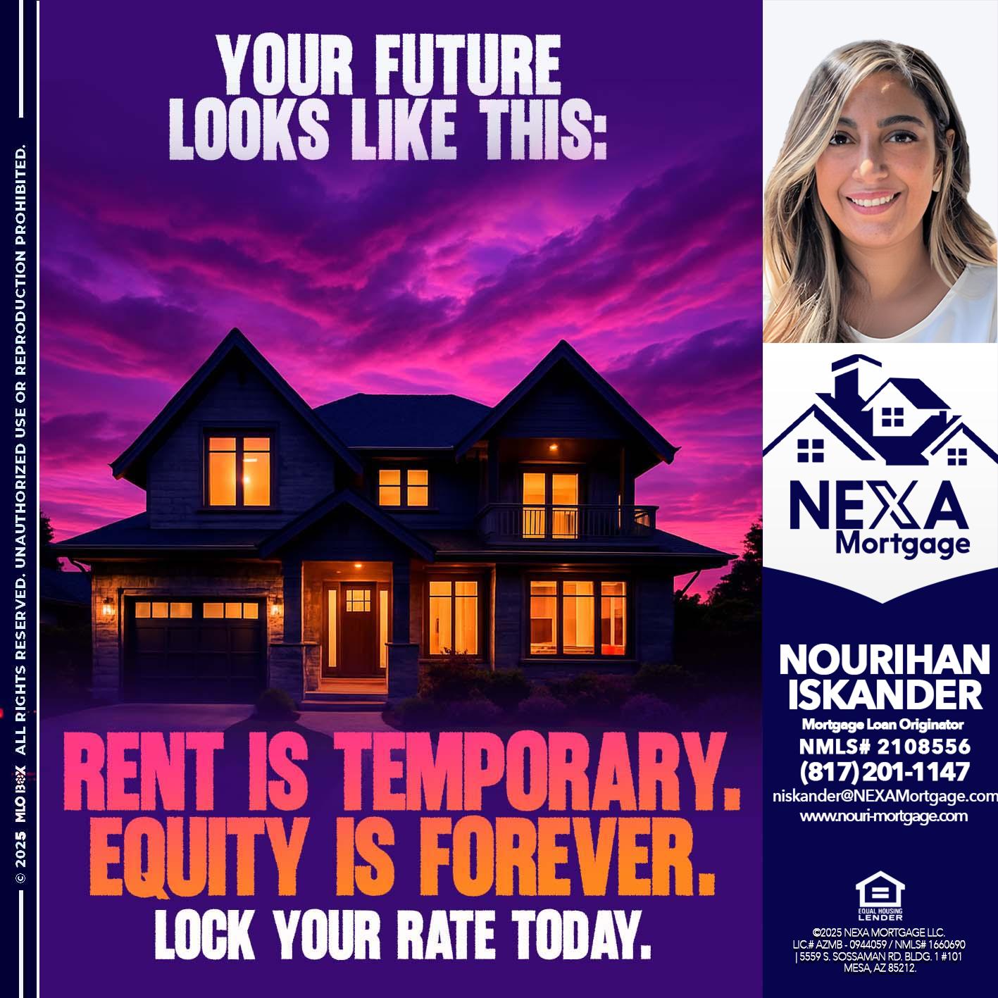 YOUR FUTURE - Nourihan Iskander -Mortgage Loan Originator