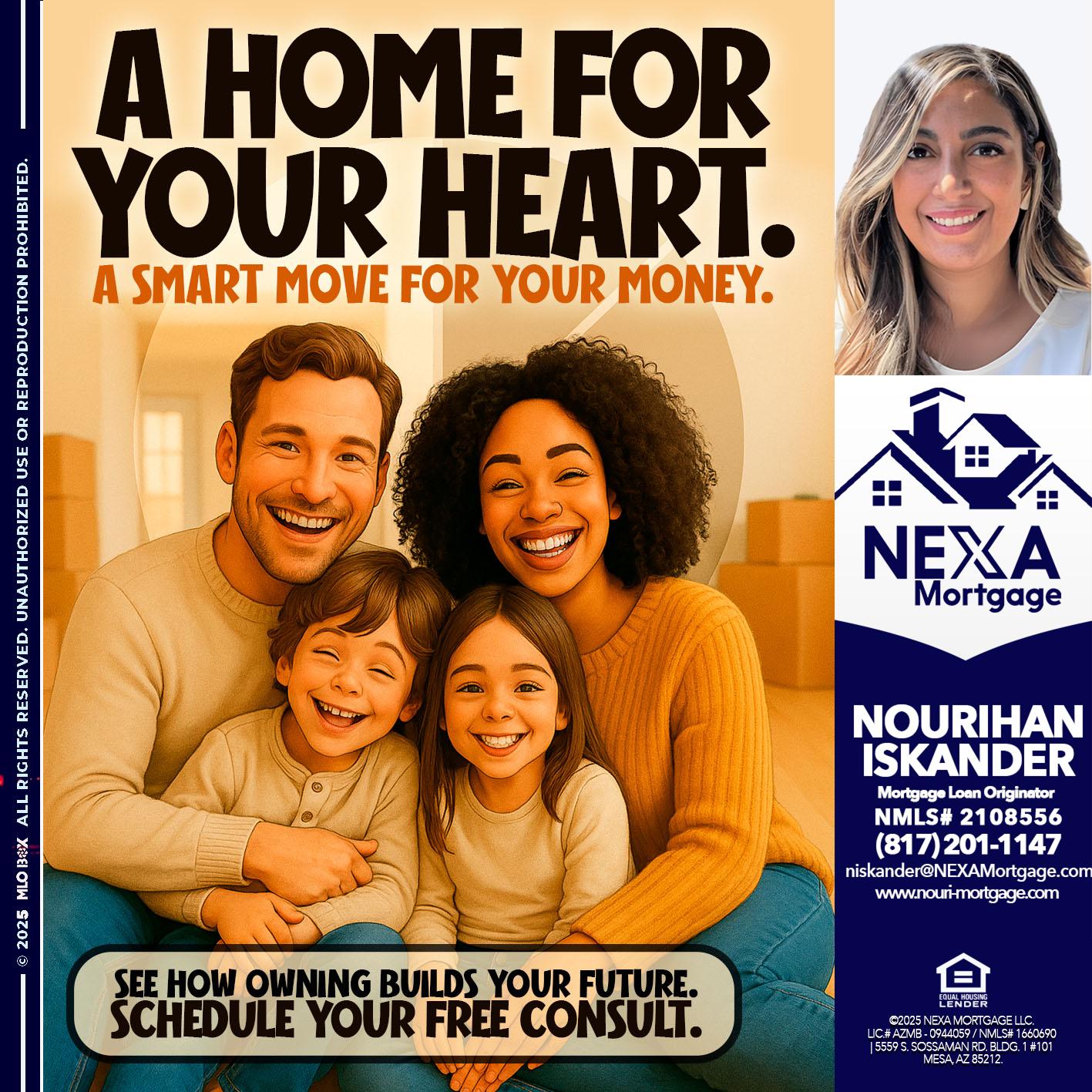 A HOME FOR - Nourihan Iskander -Mortgage Loan Originator