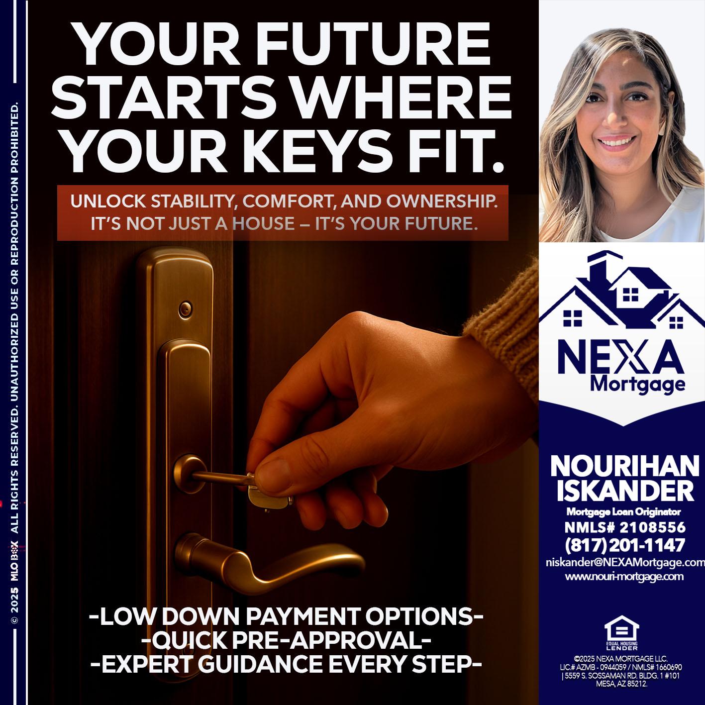 YOUR FUTURE - Nourihan Iskander -Mortgage Loan Originator