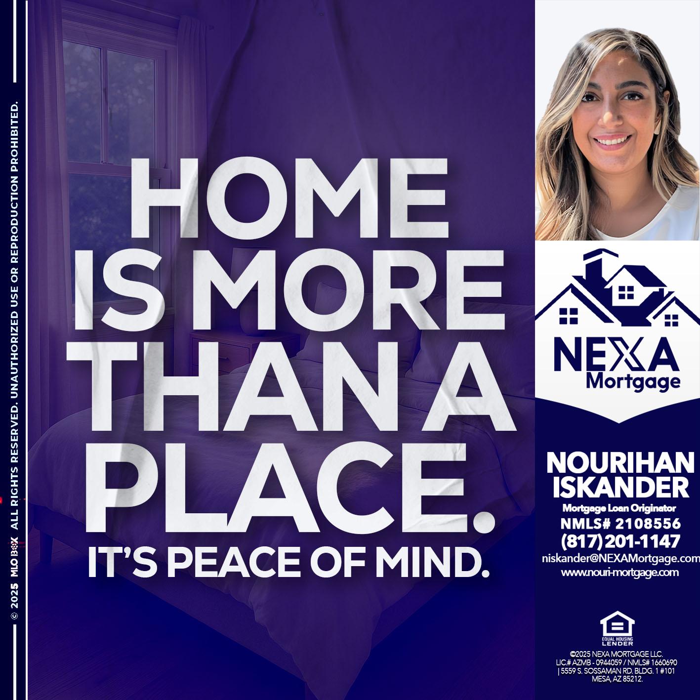 HOME IS MORE - Nourihan Iskander -Mortgage Loan Originator