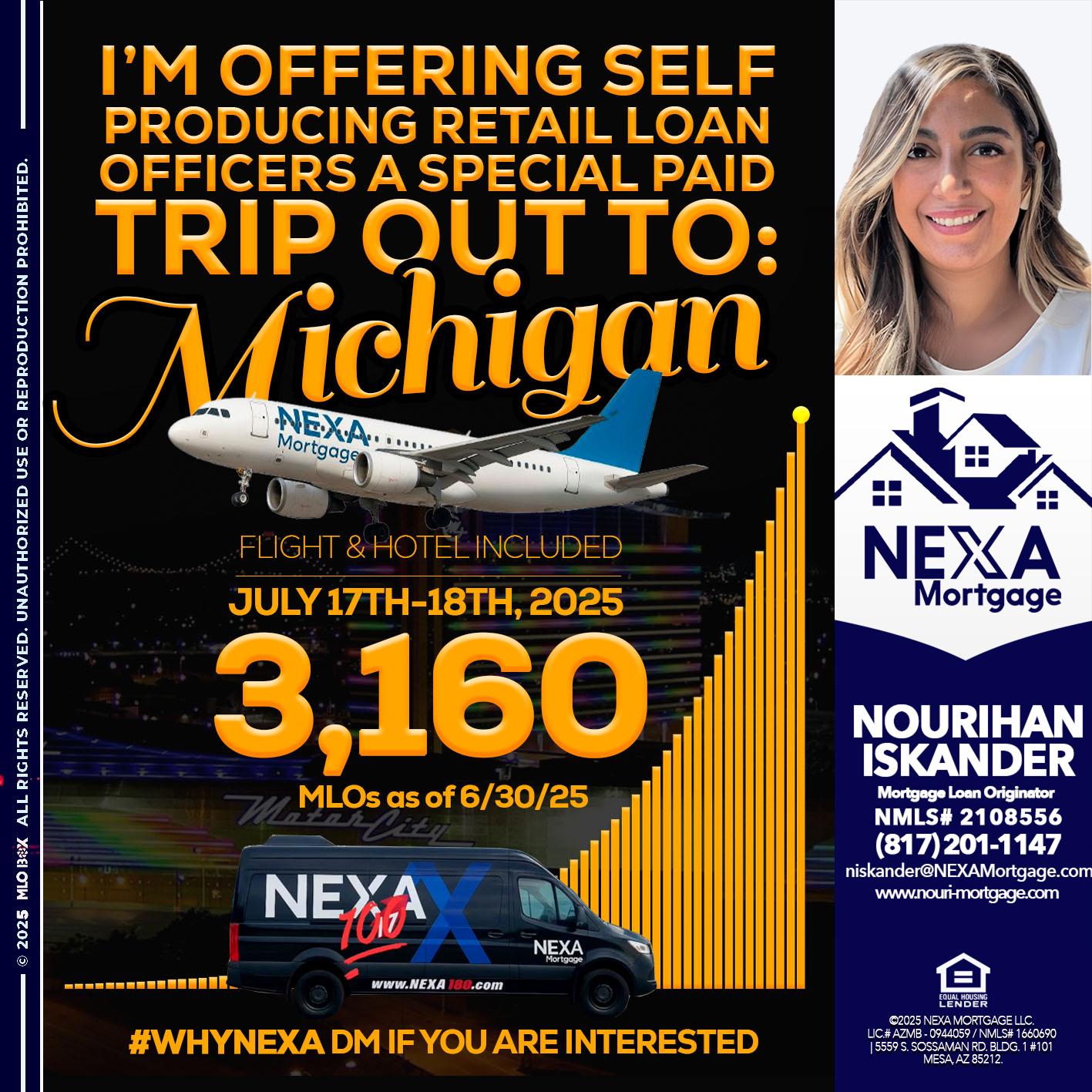 MICHIGAN TRIP - Nourihan Iskander -Mortgage Loan Originator