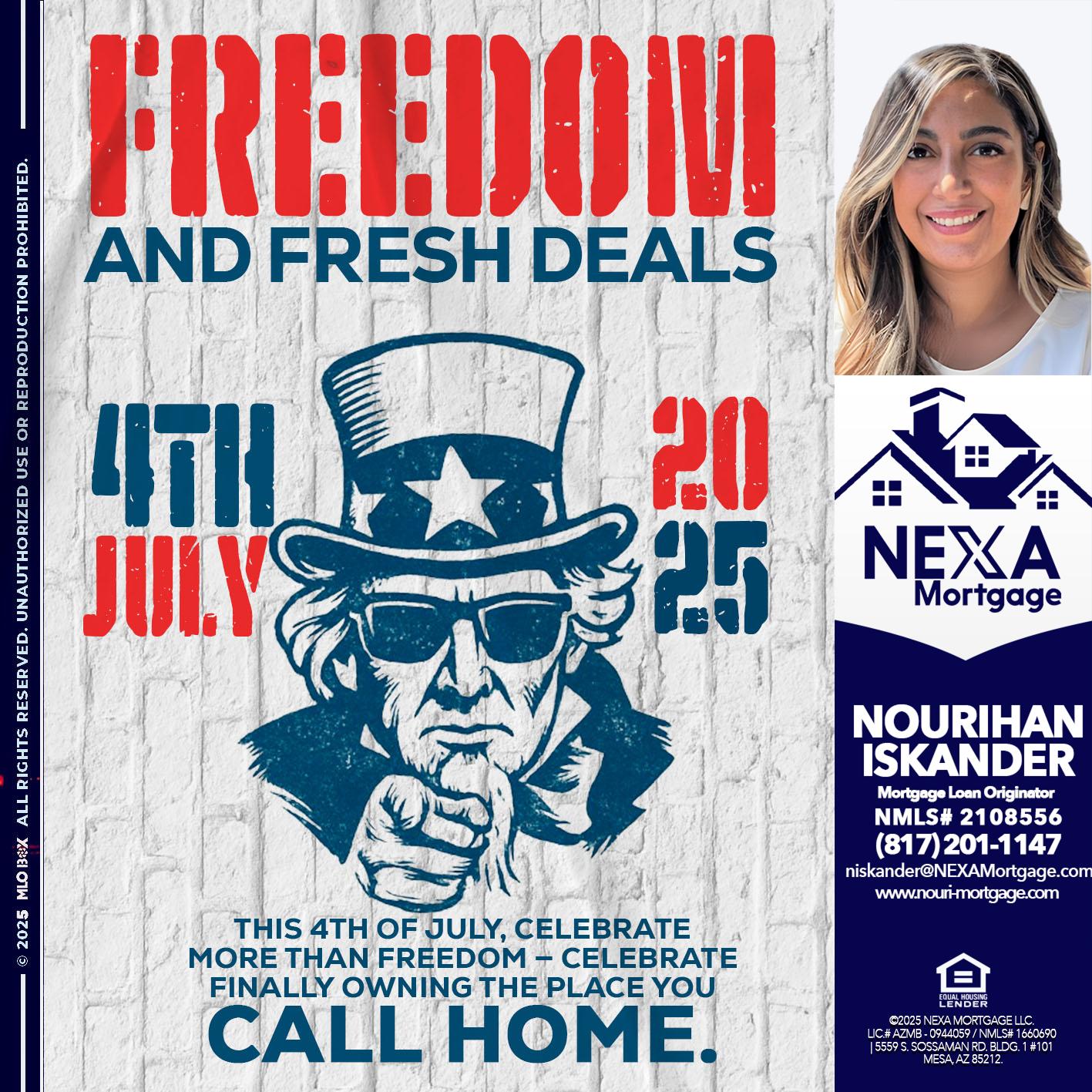 FREEDOM - Nourihan Iskander -Mortgage Loan Originator