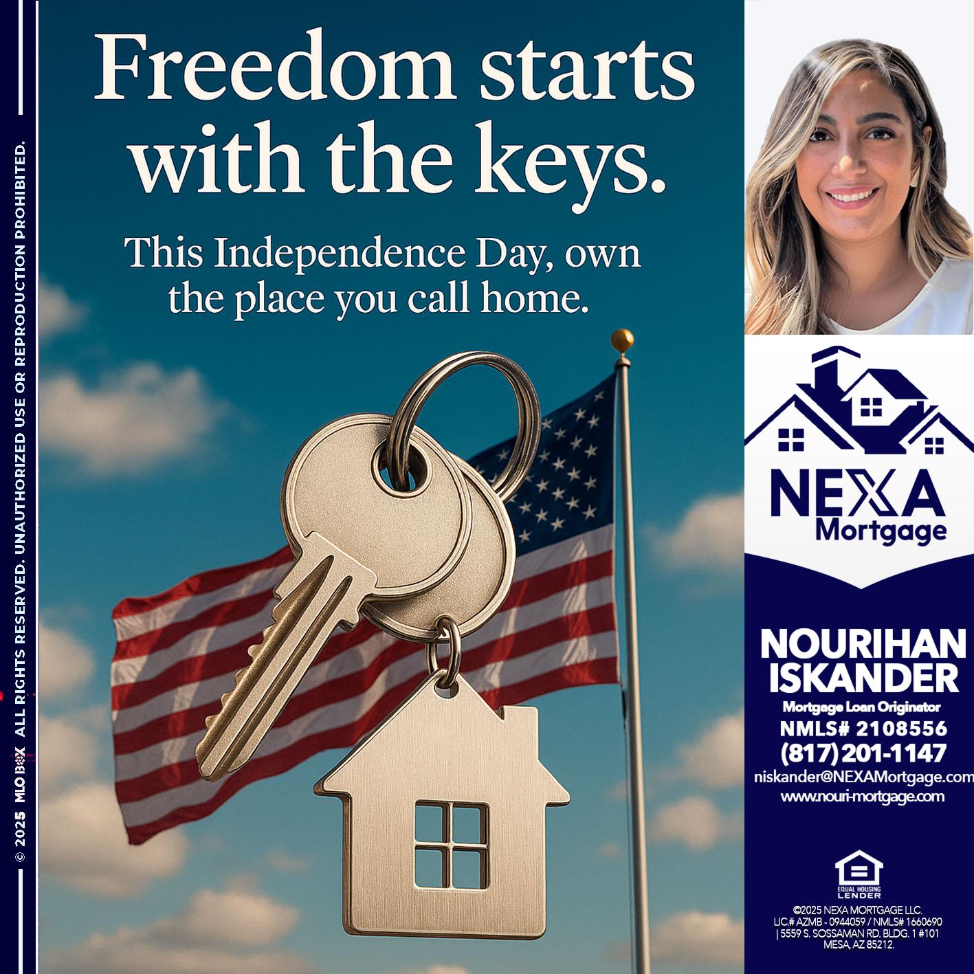 FREEDOM STARTS - Nourihan Iskander -Mortgage Loan Originator