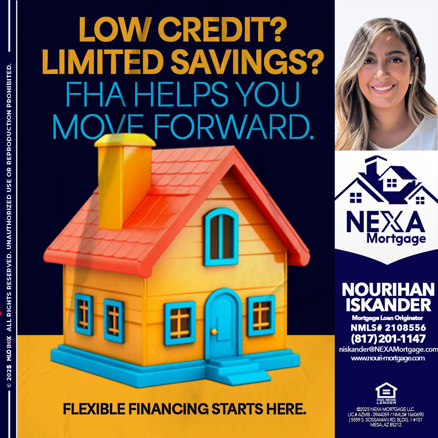 LOW CREDIT? - Nourihan Iskander -Mortgage Loan Originator