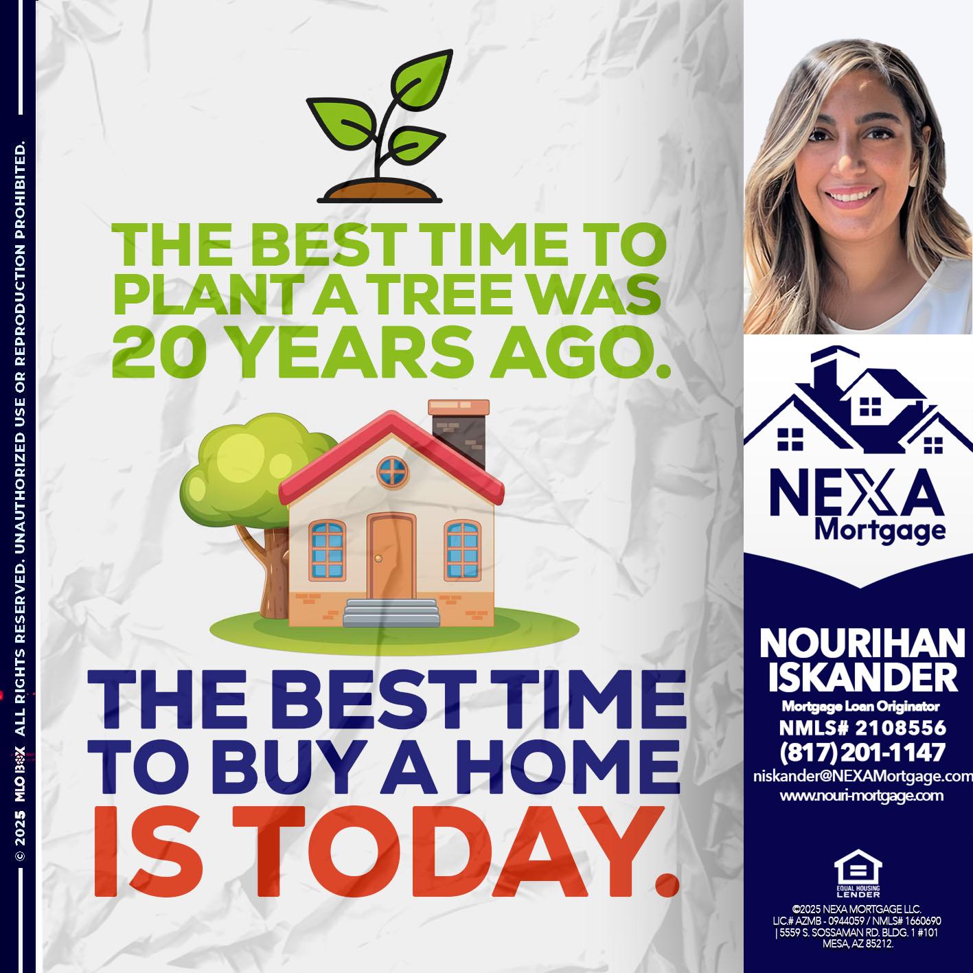 BEST TIME TO - Nourihan Iskander -Mortgage Loan Originator
