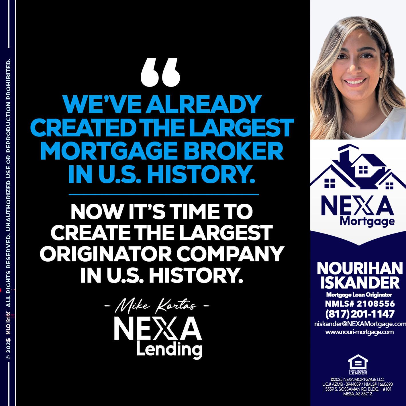 weve already - Nourihan Iskander -Mortgage Loan Originator
